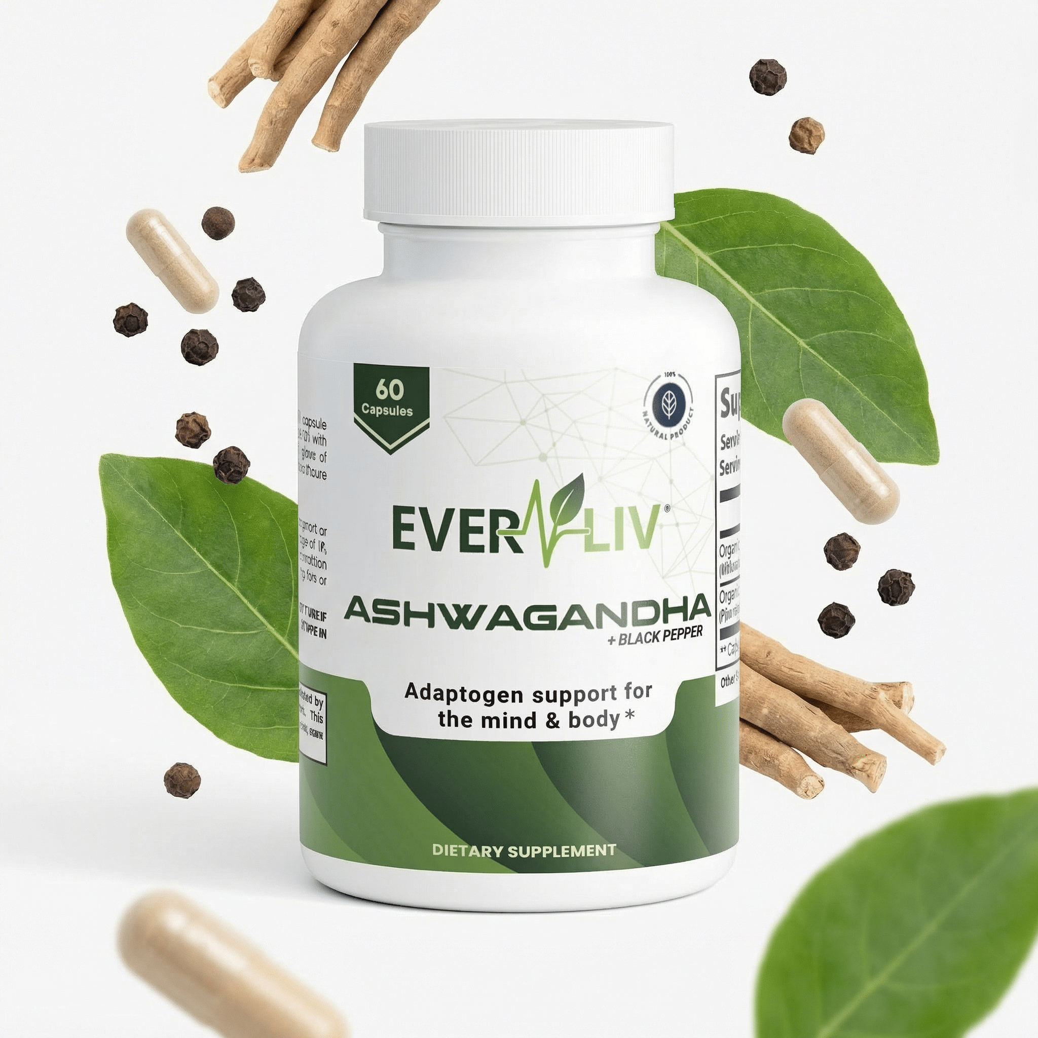 EverLiv Ashwagandha + Black Pepper - EverLiv LLC