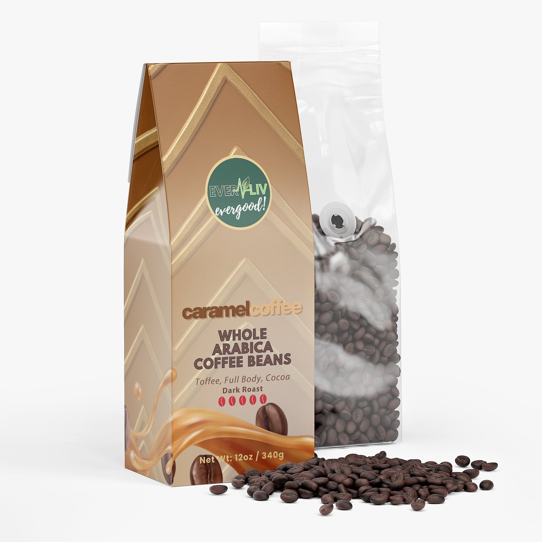 EverLiv Caramel Coffee (Dark Roast) - EverLiv LLC