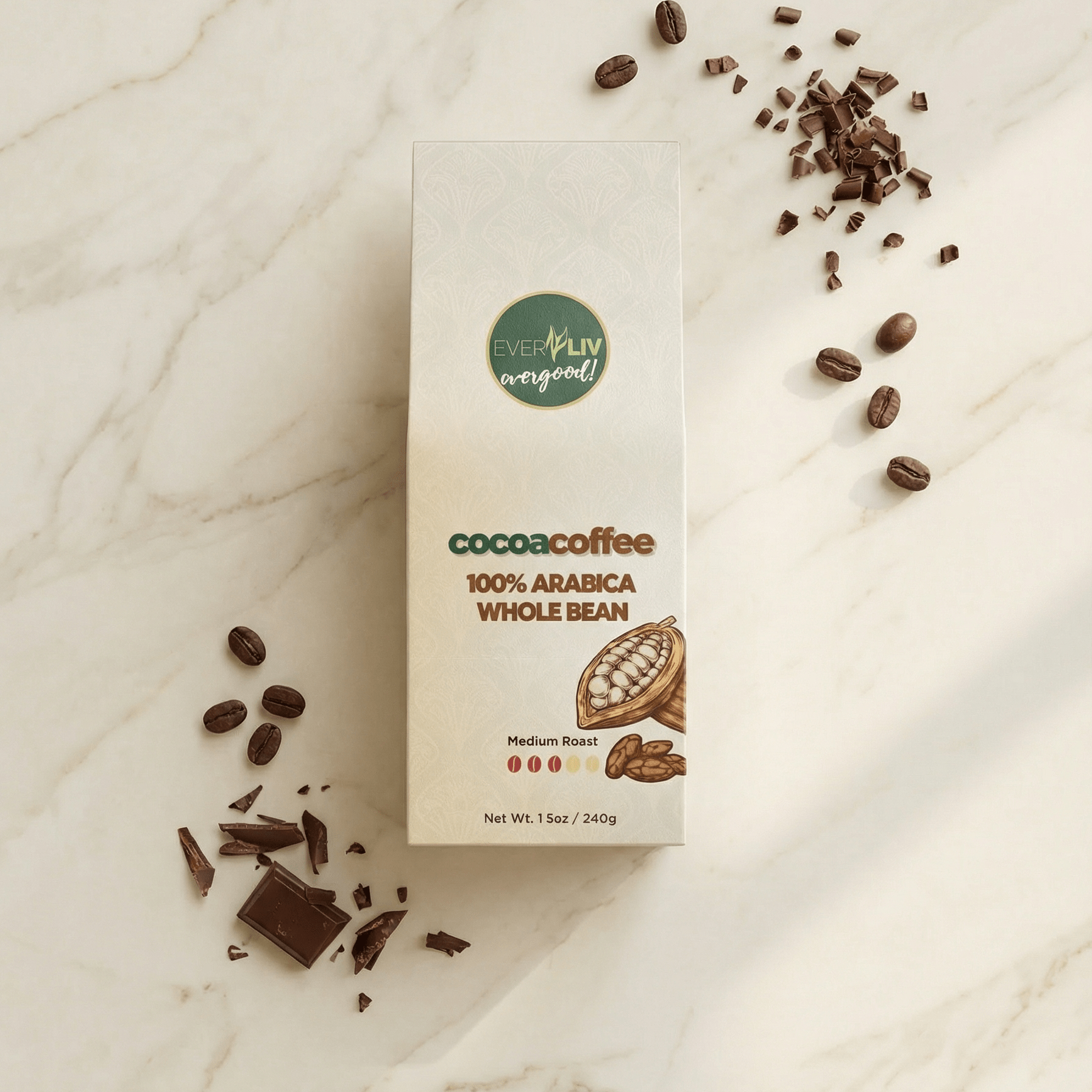 EverLiv Cocoa Coffee (Medium Roast) - EverLiv LLC