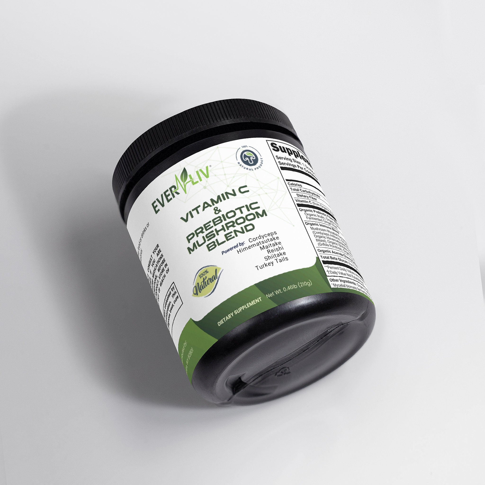EverLiv - Vitamin C & Prebiotic Mushroom Blend - EverLiv LLC