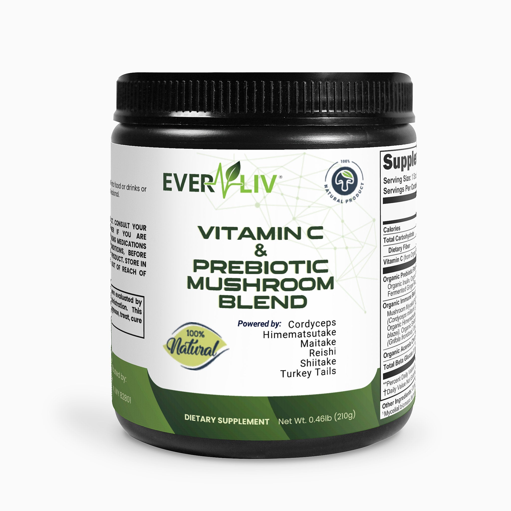EverLiv - Vitamin C & Prebiotic Mushroom Blend - EverLiv LLC