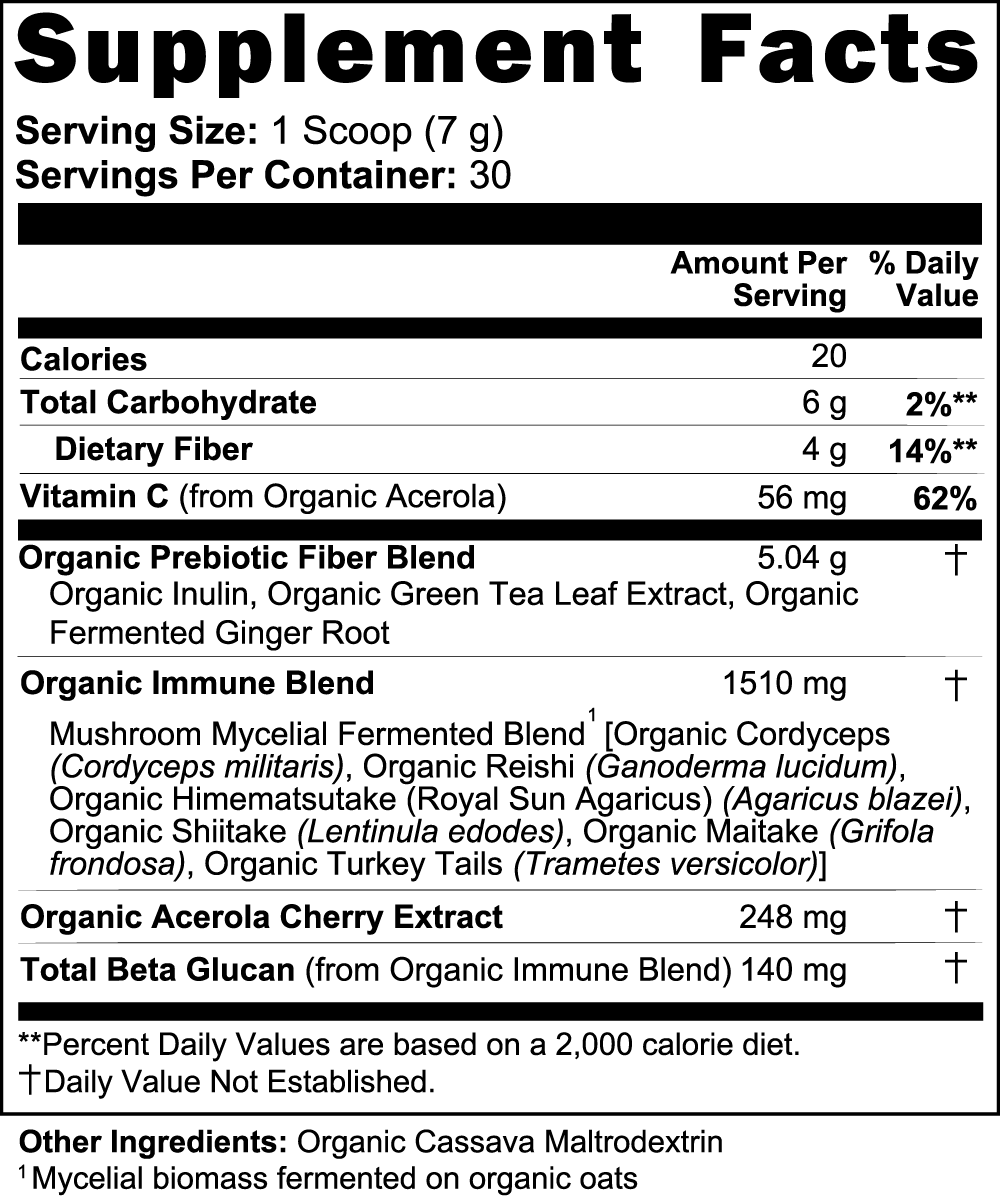 EverLiv - Vitamin C & Prebiotic Mushroom Blend - EverLiv LLC