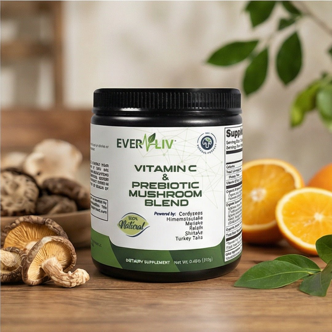 EverLiv - Vitamin C & Prebiotic Mushroom Blend - EverLiv LLC