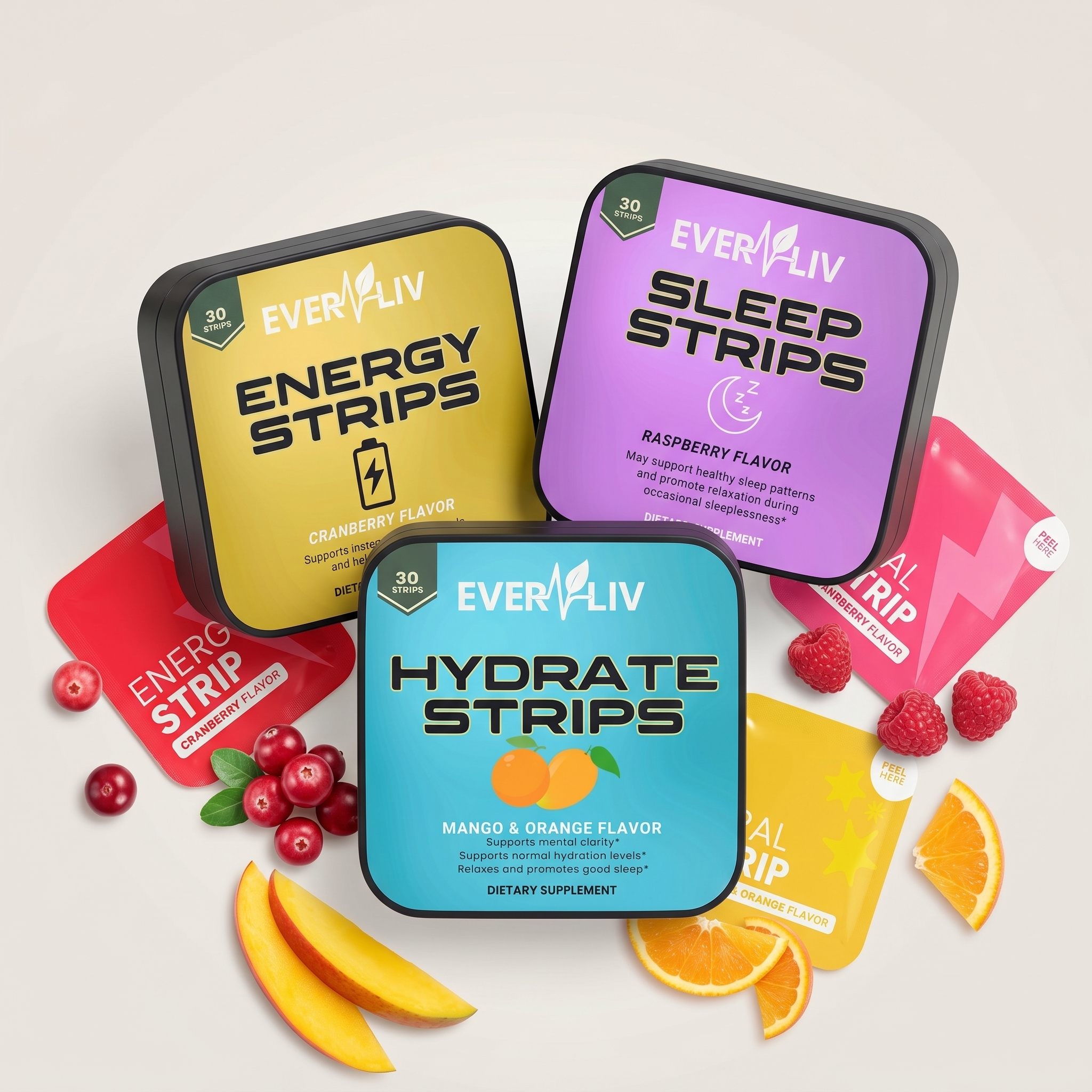 EverLiv Ultimate Bundle - Energy, Hydrate, Sleep Strips